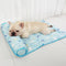 Ocean Series Ice Silk Breathable Cooling Dog Mat with Pillow