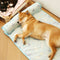 Ocean Series Ice Silk Breathable Cooling Dog Mat with Pillow