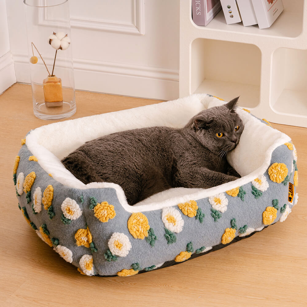 Ultra Cozy Handmade Woolen Tufting Dog & Cat Bed