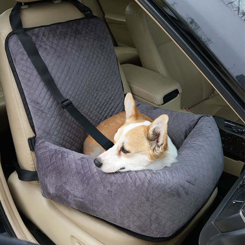 Cama de viagem grande e macia de veludo para animais de estimação Cachorro Assento de carro de luxo Presentes para cães