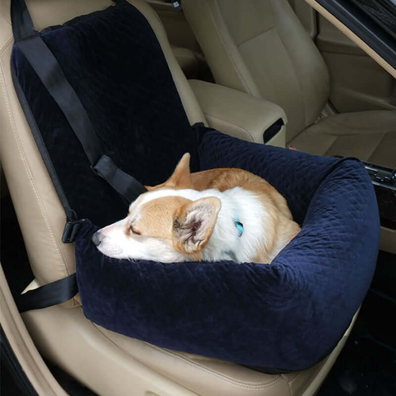 Cama de viagem grande e macia de veludo para animais de estimação Cachorro Assento de carro de luxo Presentes para cães