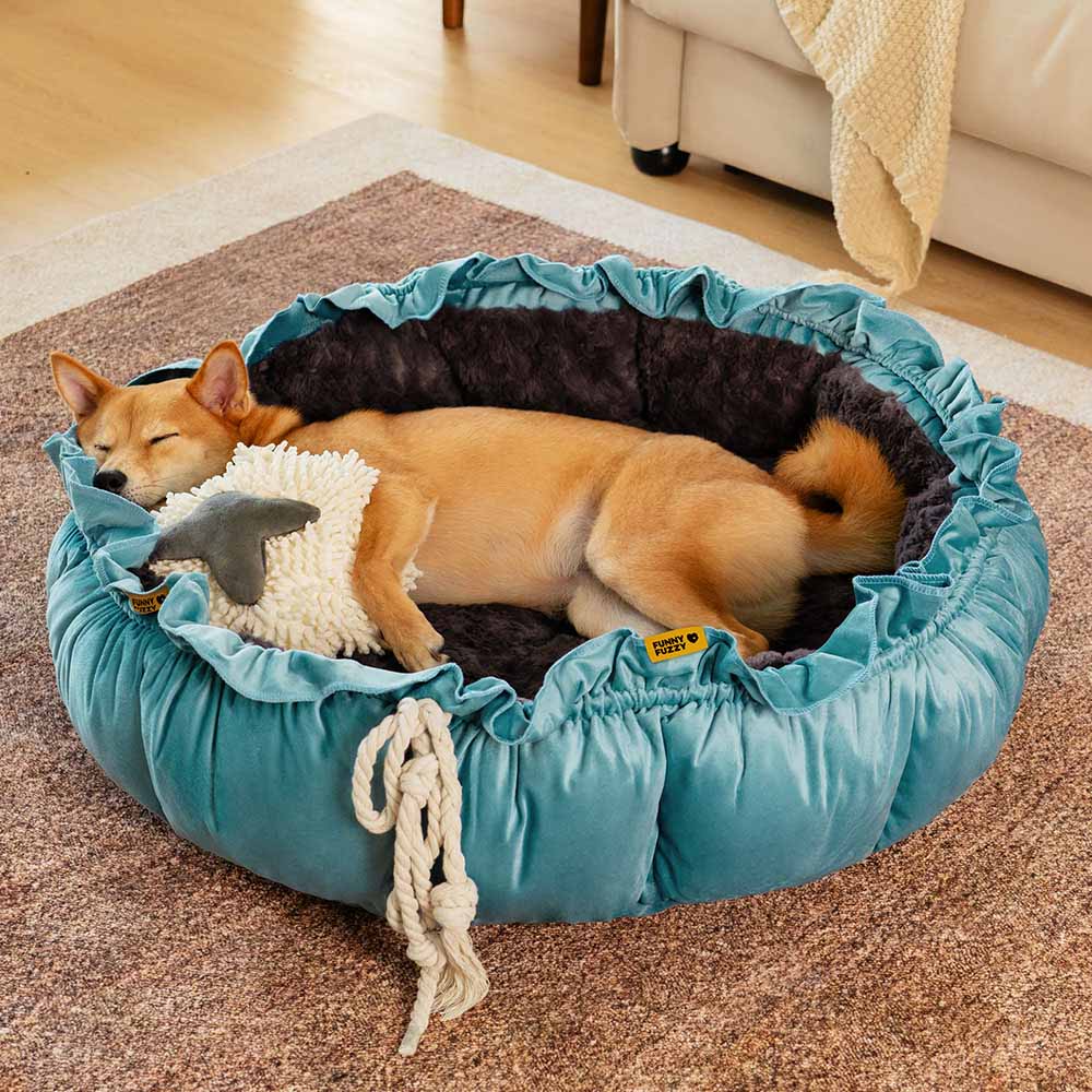 Nature-Inspired Adjustable Calming Dog Bed - Plush Nest