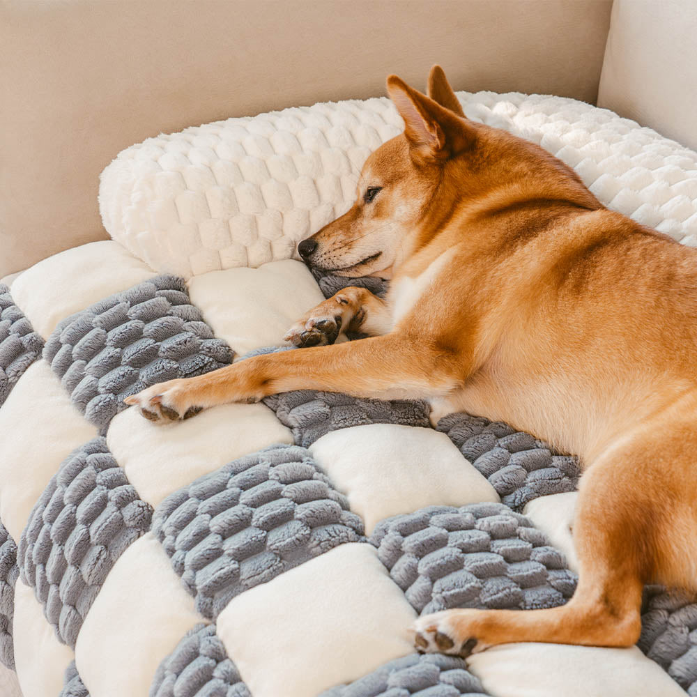 Plaid Cozy Sofa Protector Dog Mat - SnugPad