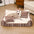 Plush Warm Stripe Orthopedic Dog & Cat Sofa Bed With Pillows- Grove Couch