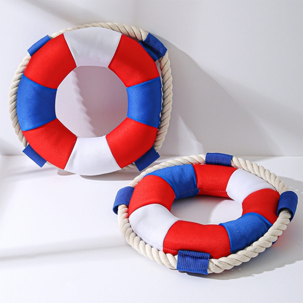 Swimming Ring Durable Squeaky Toy Dog Chew Toy