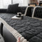 Thickened Short Plush Leaf Pattern Scratch Resistant Non-Slip Couch Cover