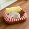 Trendy Striped Cozy Orthopedic Dog Sofa Bed - Snug Couch