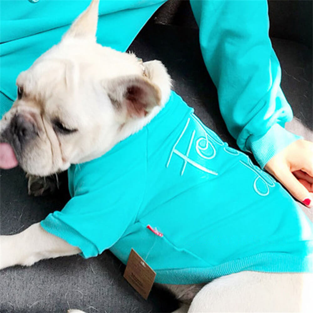 Matching "Follow Your Dreams" Sweatshirts for Dog and Owner - Cozy and Stylish Duo Set