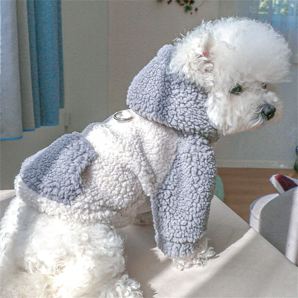 Sherpa Fleece Dog Hoodie – Ultra-Soft Winter Warmth for Your Pup