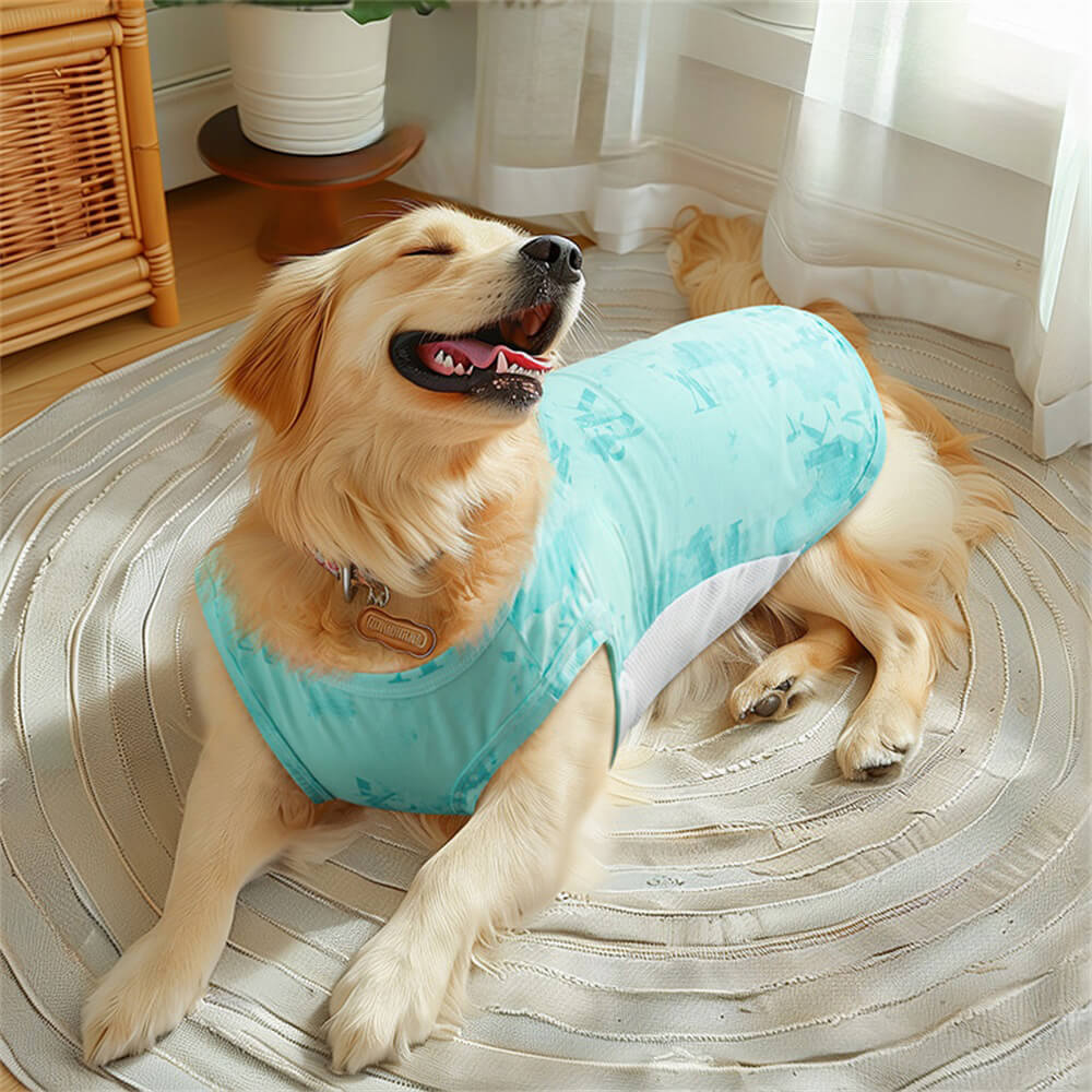 Big Dog Summer Cooling Vest - Thin Ice Silk, Breathable & Lightweight Sportswear