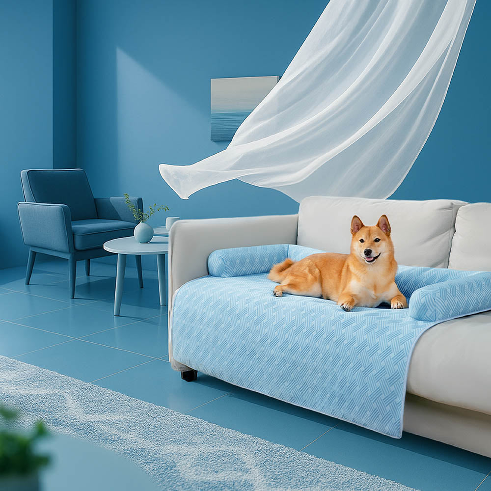 Cooling Non-Slip Bolster Dog Mat Couch Cover – Chill Guard