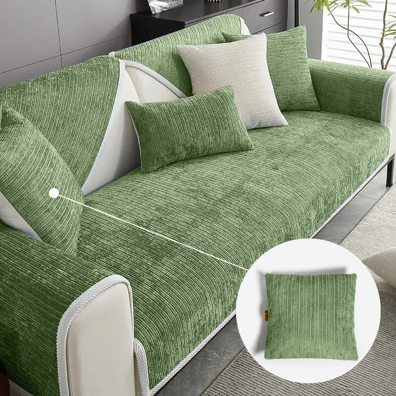Simple Striped Chenille Pet Anti-scratch Couch Cover
