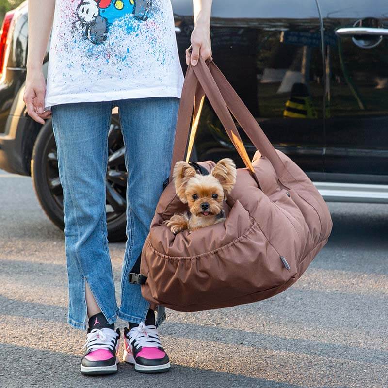 Moda impermeável designer pet transportadora saco segurança cão assento de carro cama