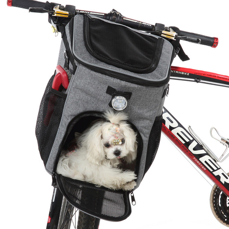 Mochila multifuncional para porta-bicicletas para cães e gatos