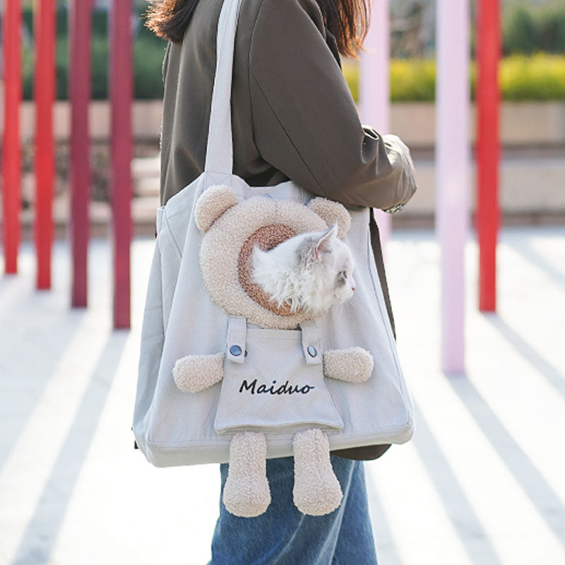 Bolsa de transporte para animais de estimação portátil respirável para viagens