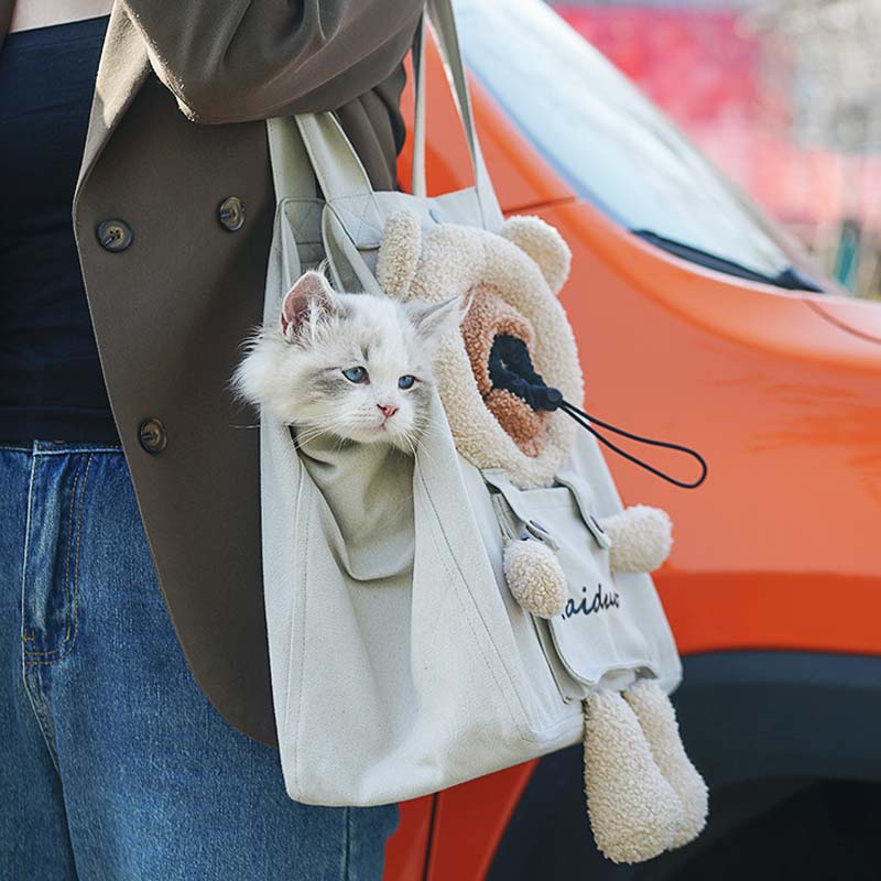 Bolsa de transporte para animais de estimação portátil respirável para viagens