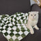 Cobertor elegante de flanela xadrez para animais de estimação Cobertor para cães e gatos