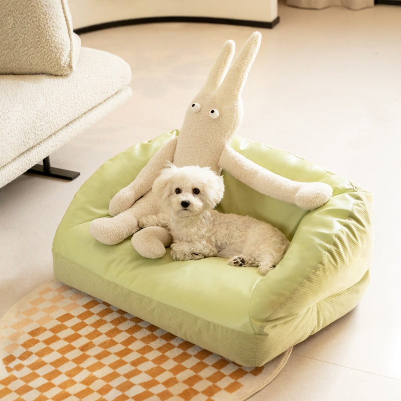 Sofá-cama de couro para cães e gatos