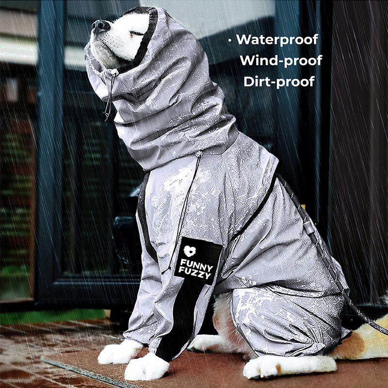 Casaco de chuva reflexivo à prova d'água para todos os climas acessórios para cães