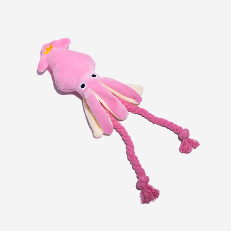 Brinquedo de pelúcia para cachorro de lula rosa
