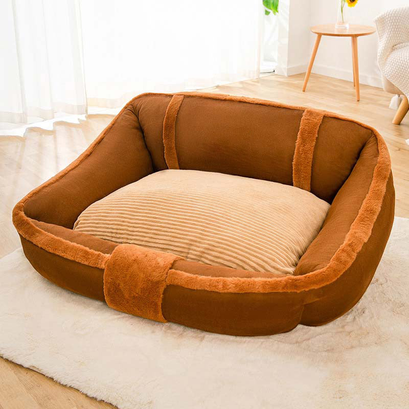 Sofá-cama vintage grande e aconchegante para cachorro