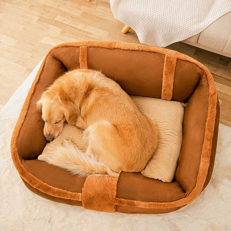 Sofá-cama vintage grande e aconchegante para cachorro