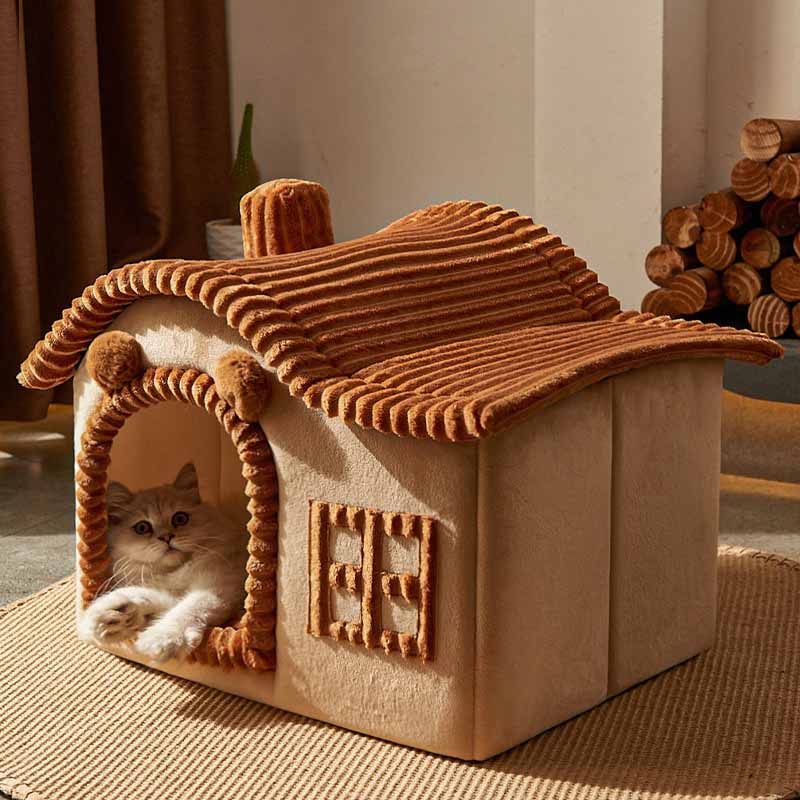 Cama semi-fechada para gatos House Design