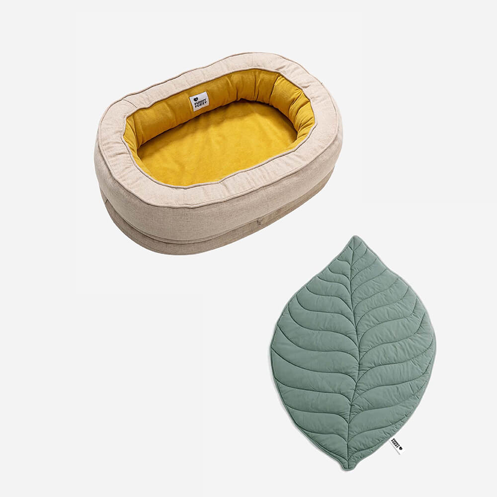 Cobertor para cachorro em formato de folha com donut, cama para cachorro, presentes luxuosos para cachorro