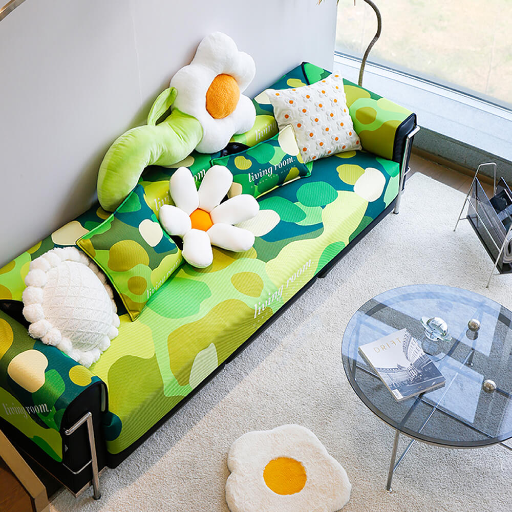 Capa de sofá protetora de móveis anti-riscos floral supermacia