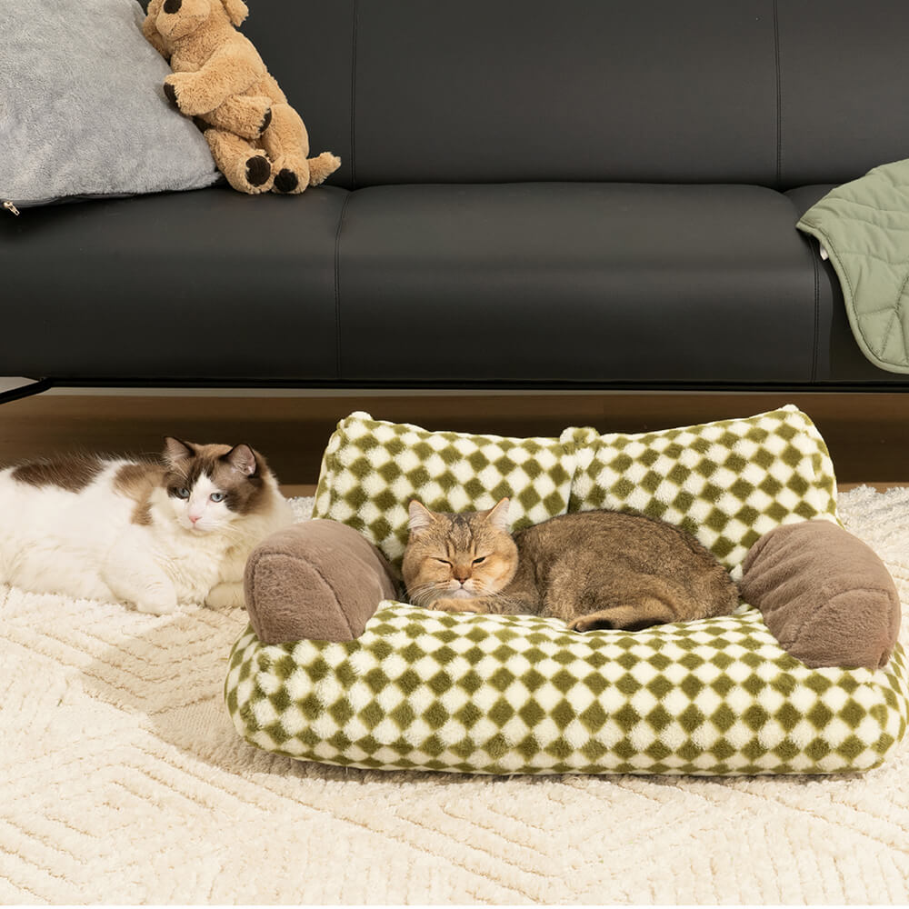 Sofá-cama vintage lazer diamante para cães e gatos